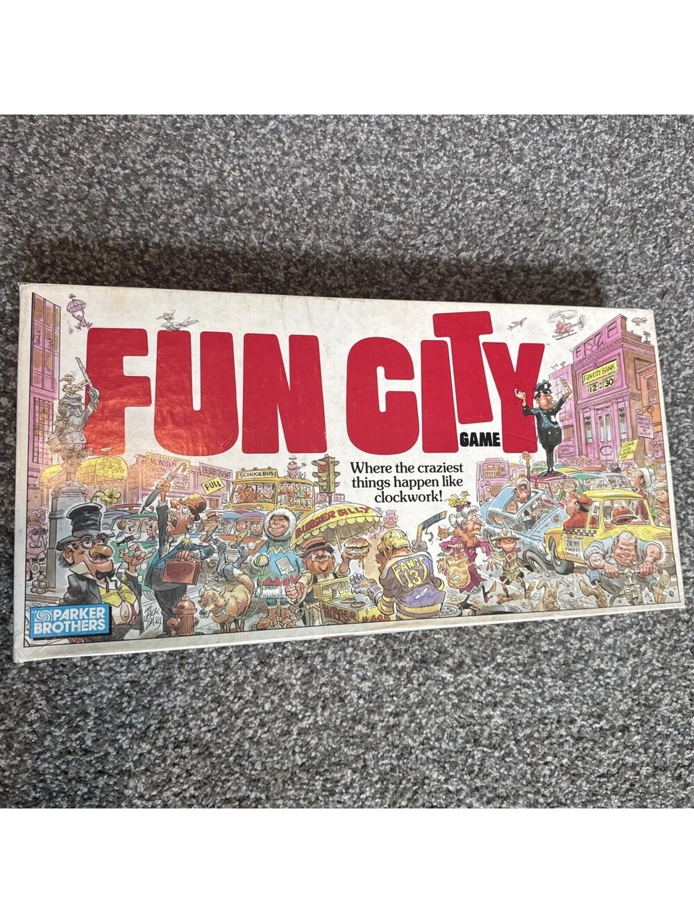 1987 Fun City Board Game by Parker Brothers Jack Davis Artwork Complete Vintage